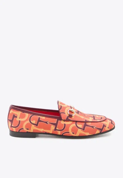 Gucci Jordaan Horsebit Print Loafers In Multi