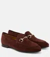 Gucci Jordaan Suede Loafer In Brown