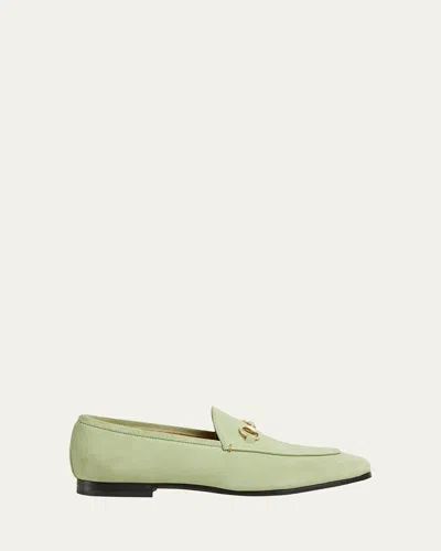 GUCCI JORDAAN HORSEBIT SUEDE LOAFERS