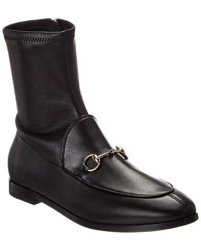 Gucci Jordaan Leather Bootie In Black