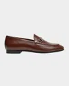 Gucci Jordaan Leather Horsebit Loafers In Brown