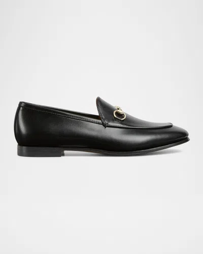 GUCCI JORDAAN LEATHER HORSEBIT LOAFERS