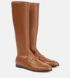 Gucci Jordaan Nappa Knee-high Boots In Sundial/sundial