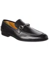 Gucci Leather Slip-on Loafers With Iconic Horsebit Detail In Black