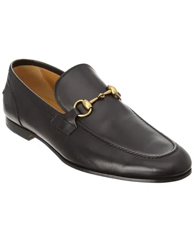Gucci Men Jordaan Leather Loafers In Black
