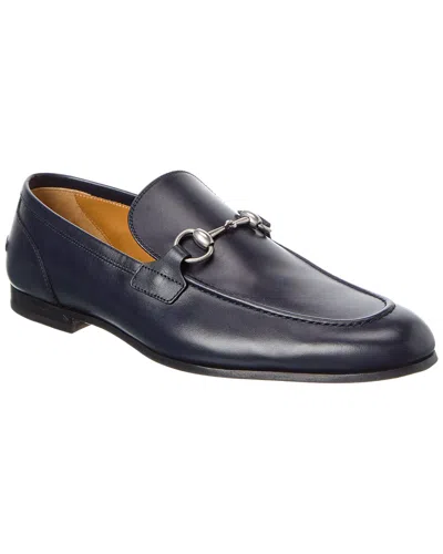 Gucci Jordaan Leather Loafer In Blue