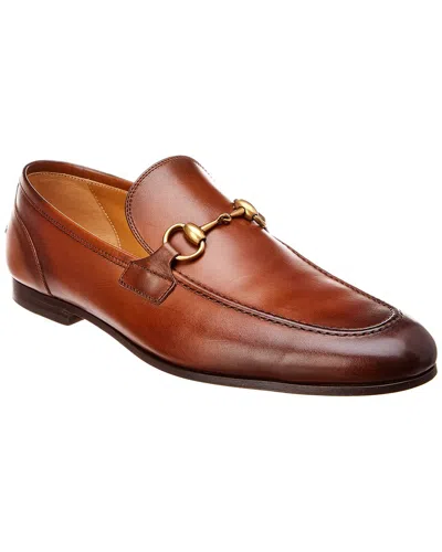 Gucci Jordaan Leather Loafer In Brown