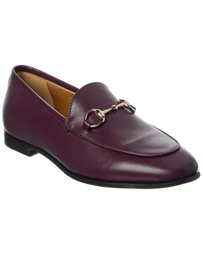 Gucci Jordaan Leather Loafer In Purple