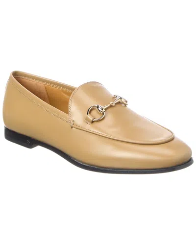 Gucci Jordaan Leather Loafer In Neutral