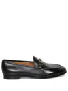 Gucci Polished Black Leather Loafers With Gold-tone Hardware