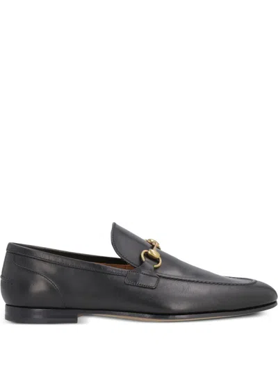 Gucci Jordaan Leather Loafers With Horsebit In Black