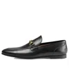 Gucci Jordy Leather Loafers In Black
