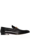 Gucci Men Jordaan Leather Loafers In Black