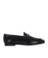 Gucci Polished Black Leather Loafers With Gold-tone Hardware In Black