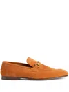Gucci Jordaan Suede Loafers In Brown