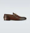 Gucci Jordan Horsebit-detail Leather Loafers In Brown