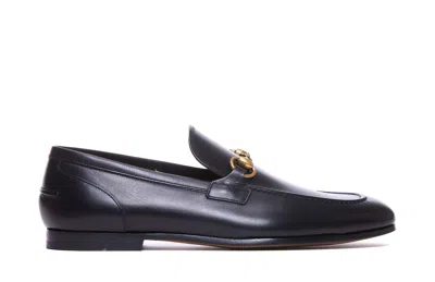 Gucci Jordaan Leather Loafers With Horsebit In Black