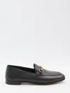 Gucci Women Black Calf Leather Moc Stitching Signature Horsebit Detail Almond Toe Slip-on Style Bran In Black