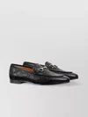 Gucci Jordaan Embossed Leather Loafers