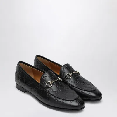 Gucci Jordaan Loafer In Black Gg Leather