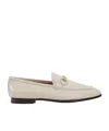 Gucci Off-white Leather Horsebit Loafers In Nude