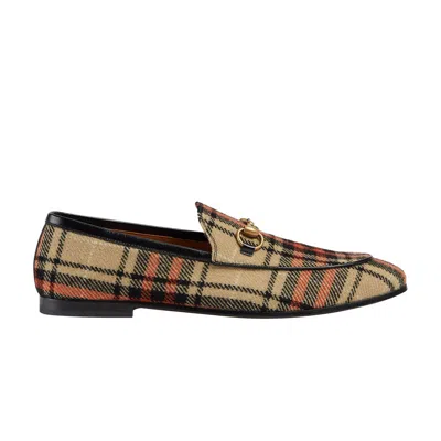 Pre-owned Gucci Jordaan Loafer 'tartan' | Brown | Men's Size 8.5