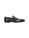 Gucci Leather Slip-on Loafers With Iconic Horsebit Detail In Black