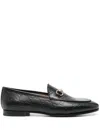 Gucci Jordaan Horsebit Leather Loafers In Black