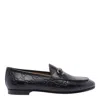 Gucci Jordaan Embossed Leather Loafers In Black
