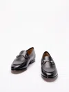 Gucci Polished Black Leather Loafers With Gold-tone Hardware In Black