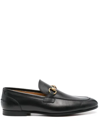 Pre-owned Gucci Jordaan Loafers In Black