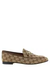 Gucci Women Gg Fabric Jordaan Loafers In Brown