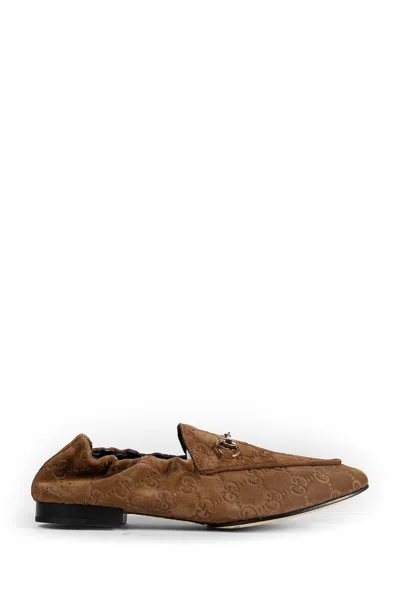 Gucci Jordaan Loafers In Brown