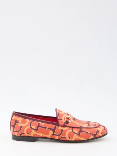 Gucci Jordaan Loafers In Orange