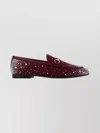 Gucci Jordaan Loafers With Gg Fabric And Hardware In Red