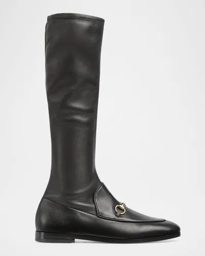 Gucci Jordaan Nappa Knee-high Boots In Black