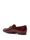 Gucci Jordan Bordeaux Loafers With Horsebit Detail In Patent Leather Woman In Red