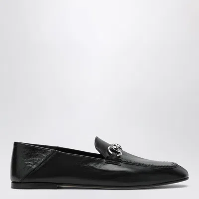 Gucci Jordaan Soft Horsebit Leather Loafers In Black