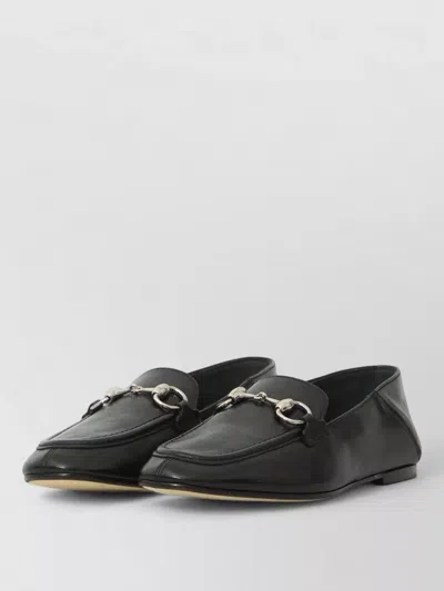 Gucci Jordaan Soft Leather Horsebit Loafers In Black