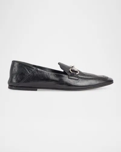 Gucci Jordaan Soft Leather Loafers With Horsebit In Animal Print