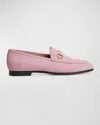 Gucci Jordaan Suede Horsebit Loafers In Sugar Pink