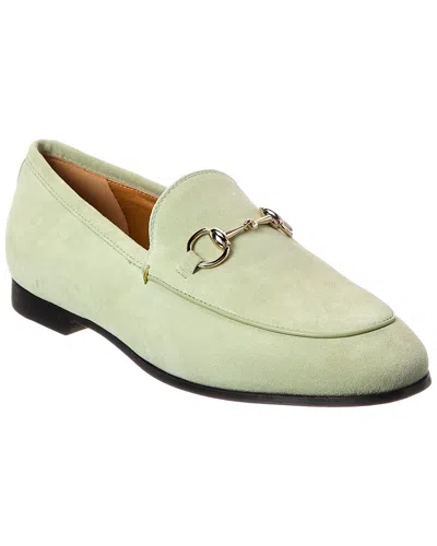 Gucci Jordaan Suede Loafer In Green