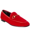Gucci Jordaan Velvet Loafer In Red