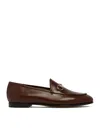 Gucci Burgundy Leather Loafers In Nude & Neutrals