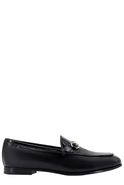 Gucci Jordaan Zlip-on Loafers In Black
