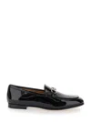 Gucci Jordan Black Loafers With Horsebit Detail In Patent Leather Woman In Black