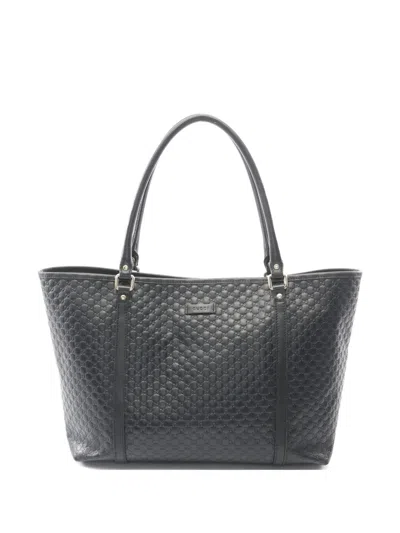 Pre-owned Gucci Joy Microssima Tote Bag In Black