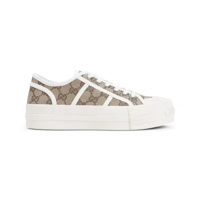 Gucci Julia Gg-motif Low-top Sneakers In Neutral