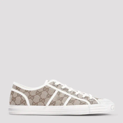 Gucci Julio Gg Sneakers 9 In Beige Ebony
