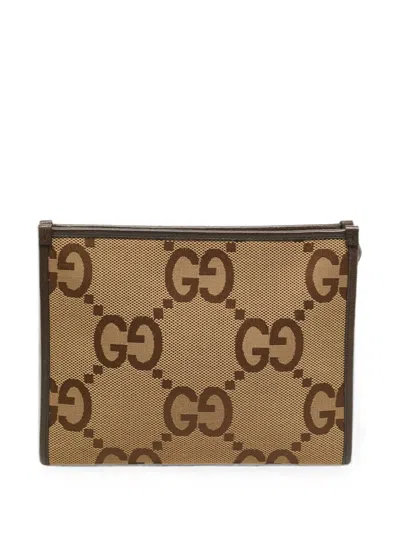 Pre-owned Gucci Jumbo Clutch Bag In Brown